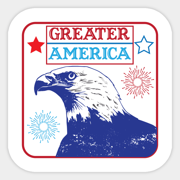 GREATER AMERICA Sticker by theanomalius_merch